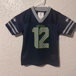 NFL Seattle Seahawks Fan 12 Jersey Children's Youth Kids Size 4T